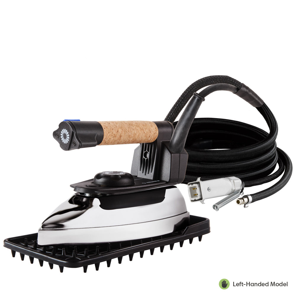 Professioneller Dampfeisen 7' langer Dampfschlauch, 120V mit ISOTM Dampftechnologie, Linkshänder