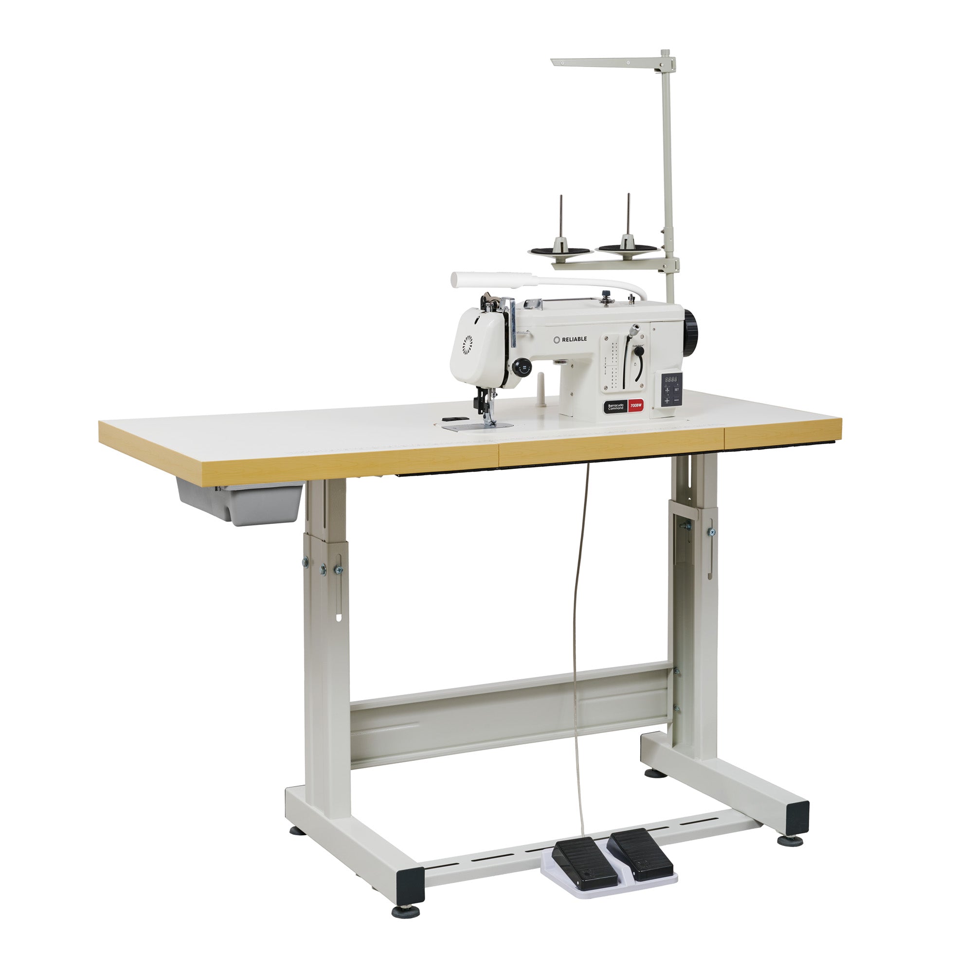 BarracudaTM Befehl Straight Stitch Transportfuß Direktantrieb Nähmaschine mit Tisch und Stand