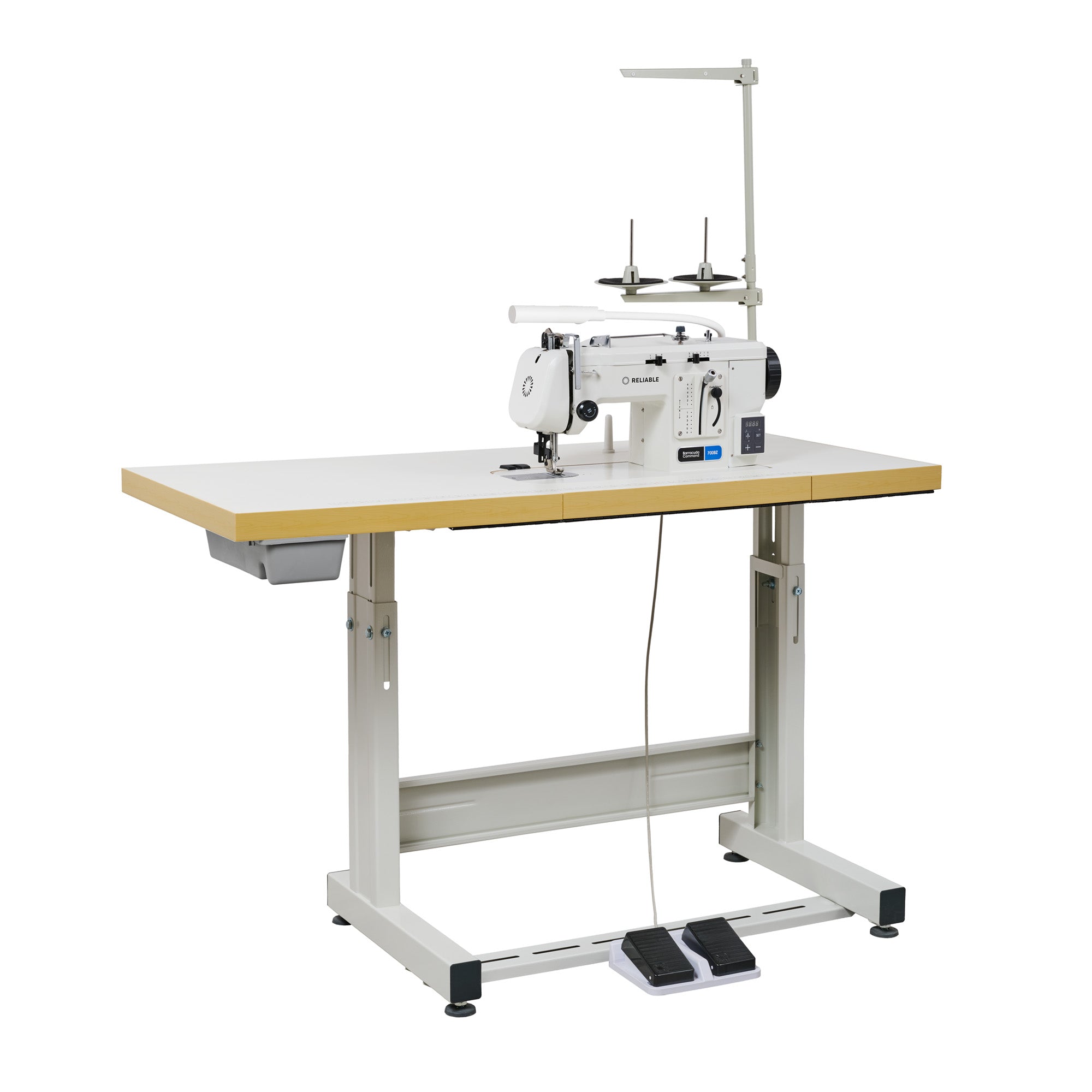 BarracudaTM Kommando Zig-Zag Stitch Fuß gehen Direktantrieb Nähmaschine mit Tisch und Stand