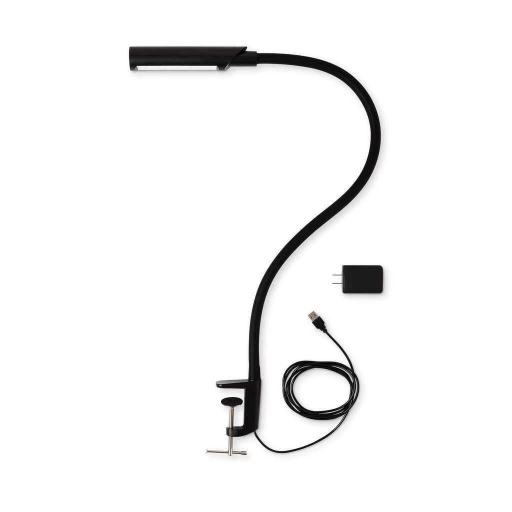 UberLightTM Flex Led Task Light, USB mit Klemme, Schwarz