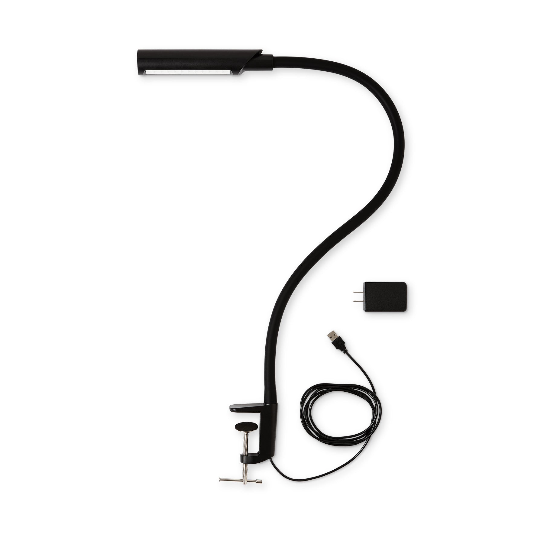 UberLightTM Flex Led Task Light, USB mit Klemme, Schwarz