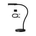 UberLightTM Flex Led Task Light, USB mit Base, Schwarz