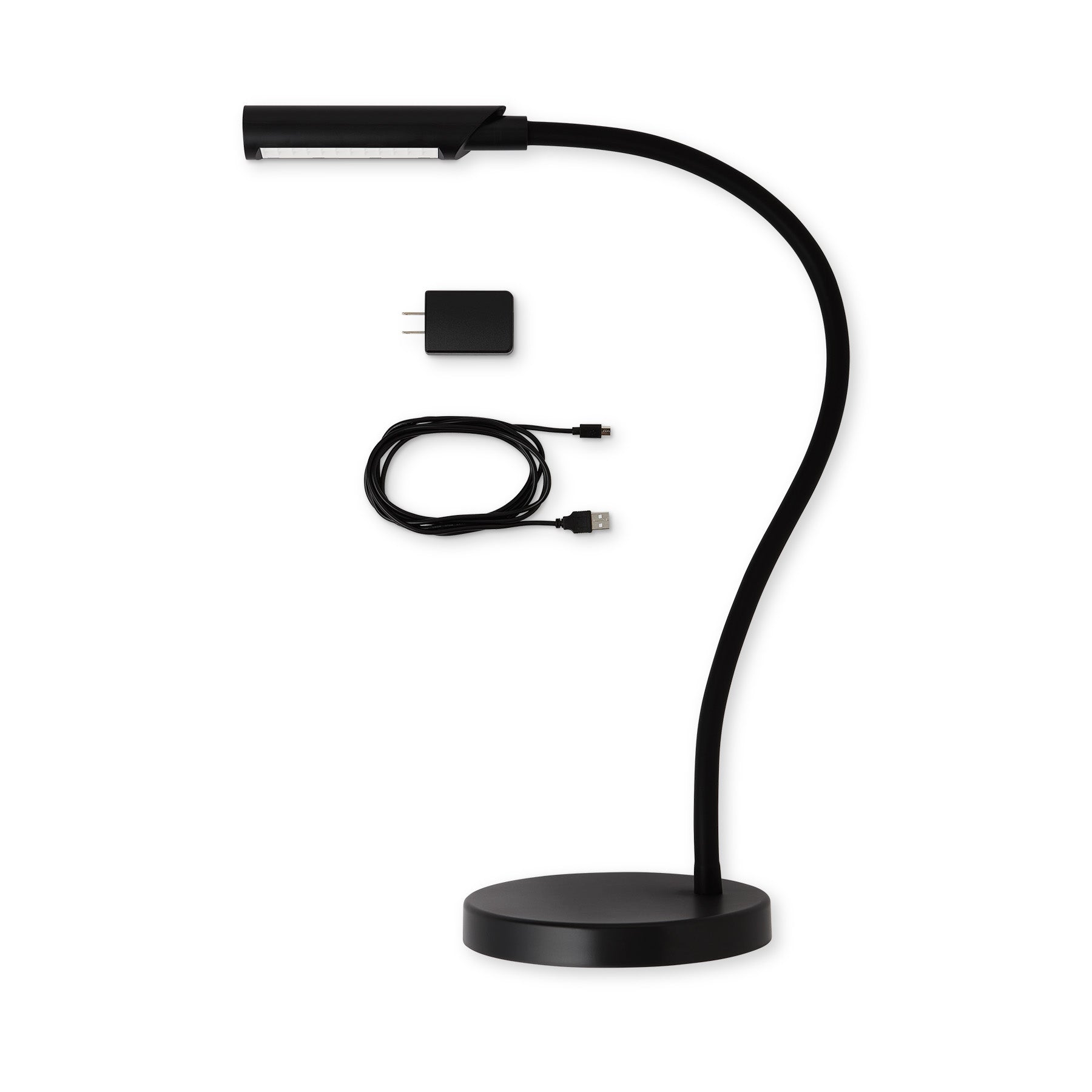 UberLightTM Flex Led Task Light, USB mit Base, Schwarz