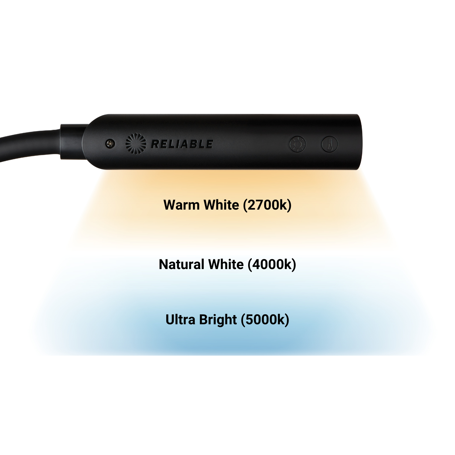 UberLightTM Flex Led Task Light, USB mit Klemme, Schwarz